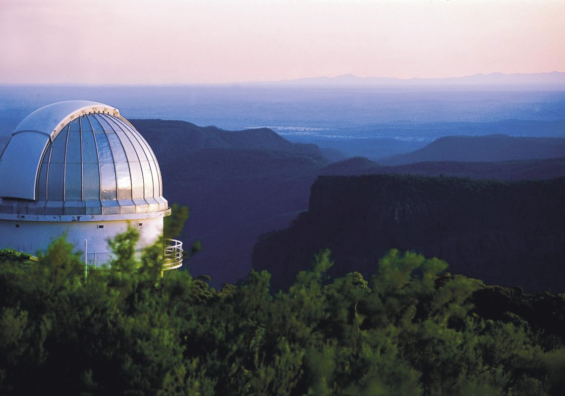 Aerial shot of the Coonabarabran observatory